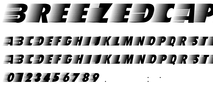 BreezedCaps BoldOblique font